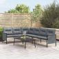 Preview: ARDEBO.de - 2-tlg. Garten-Lounge-Set Anthrazit Stahl