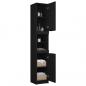 Preview: Badschrank Schwarz 32x34x188,5 cm Holzwerkstoff