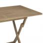 Preview: Gartentisch Klappbar Grau 120x70x75 cm Massivholz Teak