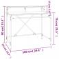 Preview: Schreibtisch Sonoma-Eiche 100x50x90 cm Holzwerkstoff und Eisen