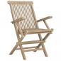 Preview: Gartenstühle 6 Stk. Klappbar Grau 56x61x89 cm Massivholz Teak