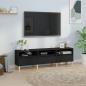 Preview: ARDEBO.de - TV-Schrank Schwarz 150x30x44,5 cm Holzwerkstoff