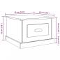 Preview: Couchtisch Braun Eichen-Optik 50x50x35 cm Holzwerkstoff