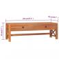 Preview: TV-Schrank mit Schubladen 120x40x45 cm Massivholz Teak