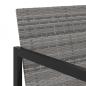 Preview: 9-tlg. Garten-Essgruppe mit Kissen Poly Rattan Grau