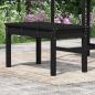 Preview: Gartenbank Schwarz 80x44x45 cm Massivholz Kiefer