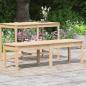 Preview: Gartenbank 2-Sitzer 159,5x44x45 cm Massivholz Kiefer