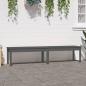 Preview: ARDEBO.de - Gartenbank 2-Sitzer Grau 203,5x44x45 cm Massivholz Kiefer