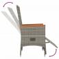 Preview: 5-tlg. Garten-Essgruppe mit Kissen Grau Poly Rattan