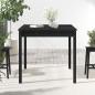 Preview: Gartentisch Schwarz 82,5x82,5x76 cm Massivholz Kiefer