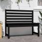 Preview: Gartenbank Schwarz 109 cm Massivholz Kiefer