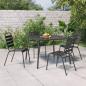 Preview: ARDEBO.de - Gartentisch Anthrazit 100x100x71 cm Stahl