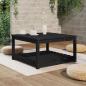 Preview: Gartentisch Schwarz 82,5x82,5x45 cm Massivholz Kiefer