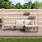 Preview: ARDEBO.de - 4-tlg. Garten-Lounge-Set mit Kissen Anthrazit Poly Rattan