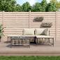 Preview: ARDEBO.de - 5-tlg. Garten-Lounge-Set mit Kissen Anthrazit Poly Rattan