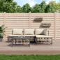 Preview: ARDEBO.de - 5-tlg. Garten-Lounge-Set mit Kissen Anthrazit Poly Rattan