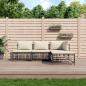 Preview: ARDEBO.de - 4-tlg. Garten-Lounge-Set mit Kissen Anthrazit Poly Rattan