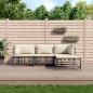 Preview: ARDEBO.de - 4-tlg. Garten-Lounge-Set mit Kissen Anthrazit Poly Rattan