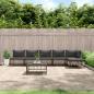 Preview: ARDEBO.de - 6-tlg. Garten-Lounge-Set mit Kissen Anthrazit Poly Rattan