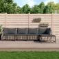 Preview: ARDEBO.de - 5-tlg. Garten-Lounge-Set mit Kissen Anthrazit Poly Rattan