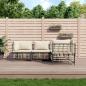 Preview: ARDEBO.de - 4-tlg. Garten-Lounge-Set mit Kissen Anthrazit Poly Rattan