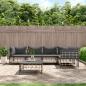 Preview: ARDEBO.de - 6-tlg. Garten-Lounge-Set mit Kissen Anthrazit Poly Rattan