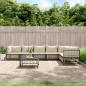 Preview: ARDEBO.de - 8-tlg. Garten-Lounge-Set mit Kissen Anthrazit Poly Rattan