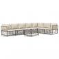 Preview: 8-tlg. Garten-Lounge-Set mit Kissen Anthrazit Poly Rattan