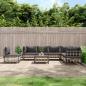 Preview: ARDEBO.de - 8-tlg. Garten-Lounge-Set mit Kissen Anthrazit Poly Rattan