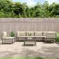 Preview: ARDEBO.de - 7-tlg. Garten-Lounge-Set mit Kissen Anthrazit Poly Rattan