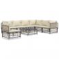 Preview: 8-tlg. Garten-Lounge-Set mit Kissen Anthrazit Poly Rattan