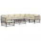 Preview: 8-tlg. Garten-Lounge-Set mit Kissen Anthrazit Poly Rattan