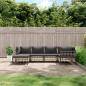 Preview: ARDEBO.de - 6-tlg. Garten-Lounge-Set mit Kissen Anthrazit Poly Rattan