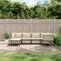 Preview: ARDEBO.de - 6-tlg. Garten-Lounge-Set mit Kissen Anthrazit Poly Rattan