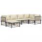 Preview: 6-tlg. Garten-Lounge-Set mit Kissen Anthrazit Poly Rattan