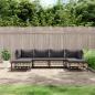 Preview: ARDEBO.de - 6-tlg. Garten-Lounge-Set mit Kissen Anthrazit Poly Rattan