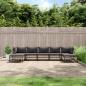 Preview: ARDEBO.de - 7-tlg. Garten-Lounge-Set mit Kissen Anthrazit Poly Rattan