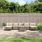 Preview: ARDEBO.de - 8-tlg. Garten-Lounge-Set mit Kissen Anthrazit Poly Rattan