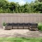 Preview: ARDEBO.de - 8-tlg. Garten-Lounge-Set mit Kissen Anthrazit Poly Rattan