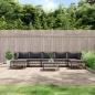 Preview: ARDEBO.de - 8-tlg. Garten-Lounge-Set mit Kissen Anthrazit Poly Rattan