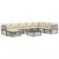 Preview: 9-tlg. Garten-Lounge-Set mit Kissen Anthrazit Poly Rattan