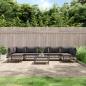 Preview: ARDEBO.de - 8-tlg. Garten-Lounge-Set mit Kissen Anthrazit Poly Rattan