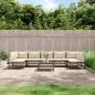 Preview: ARDEBO.de - 8-tlg. Garten-Lounge-Set mit Kissen Anthrazit Poly Rattan