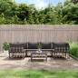 Preview: ARDEBO.de - 7-tlg. Garten-Lounge-Set mit Kissen Anthrazit Poly Rattan