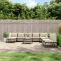 Preview: ARDEBO.de - 10-tlg. Garten-Lounge-Set mit Kissen Anthrazit Poly Rattan