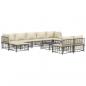 Preview: 10-tlg. Garten-Lounge-Set mit Kissen Anthrazit Poly Rattan