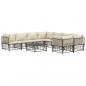 Preview: 9-tlg. Garten-Lounge-Set mit Kissen Anthrazit Poly Rattan