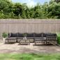 Preview: ARDEBO.de - 10-tlg. Garten-Lounge-Set mit Kissen Anthrazit Poly Rattan