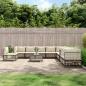 Preview: ARDEBO.de - 11-tlg. Garten-Lounge-Set mit Kissen Anthrazit Poly Rattan