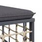 Preview: Garten-Ecksofa mit Dunkelgrauen Kissen Poly Rattan